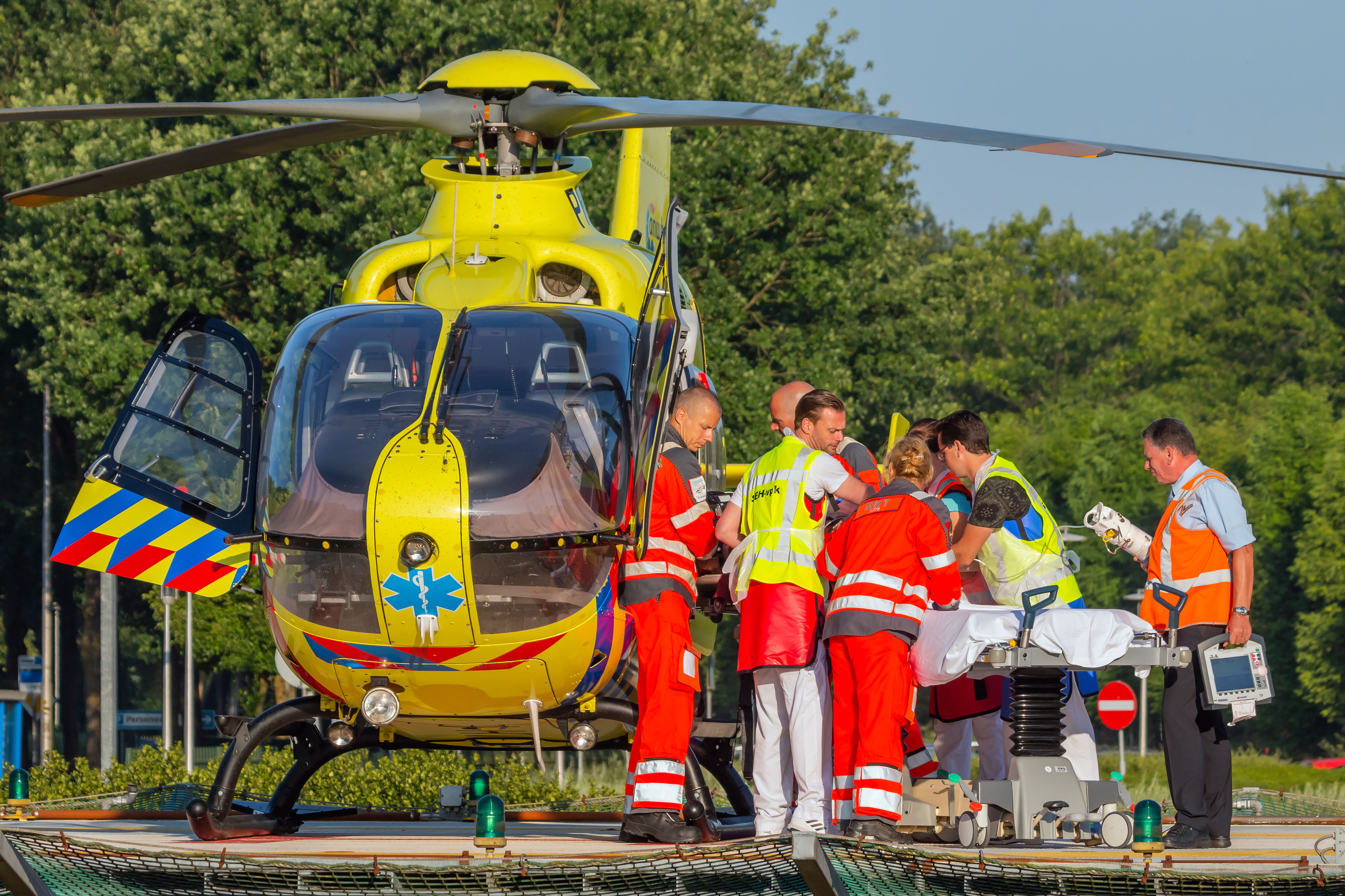 Traumahelikopter in actie