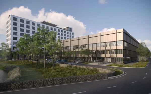 Acuut centrum voor spoedzorg en kliniekgebouw met verpleegafdelingen (beeld: Gortemaker Algra Feenstra)