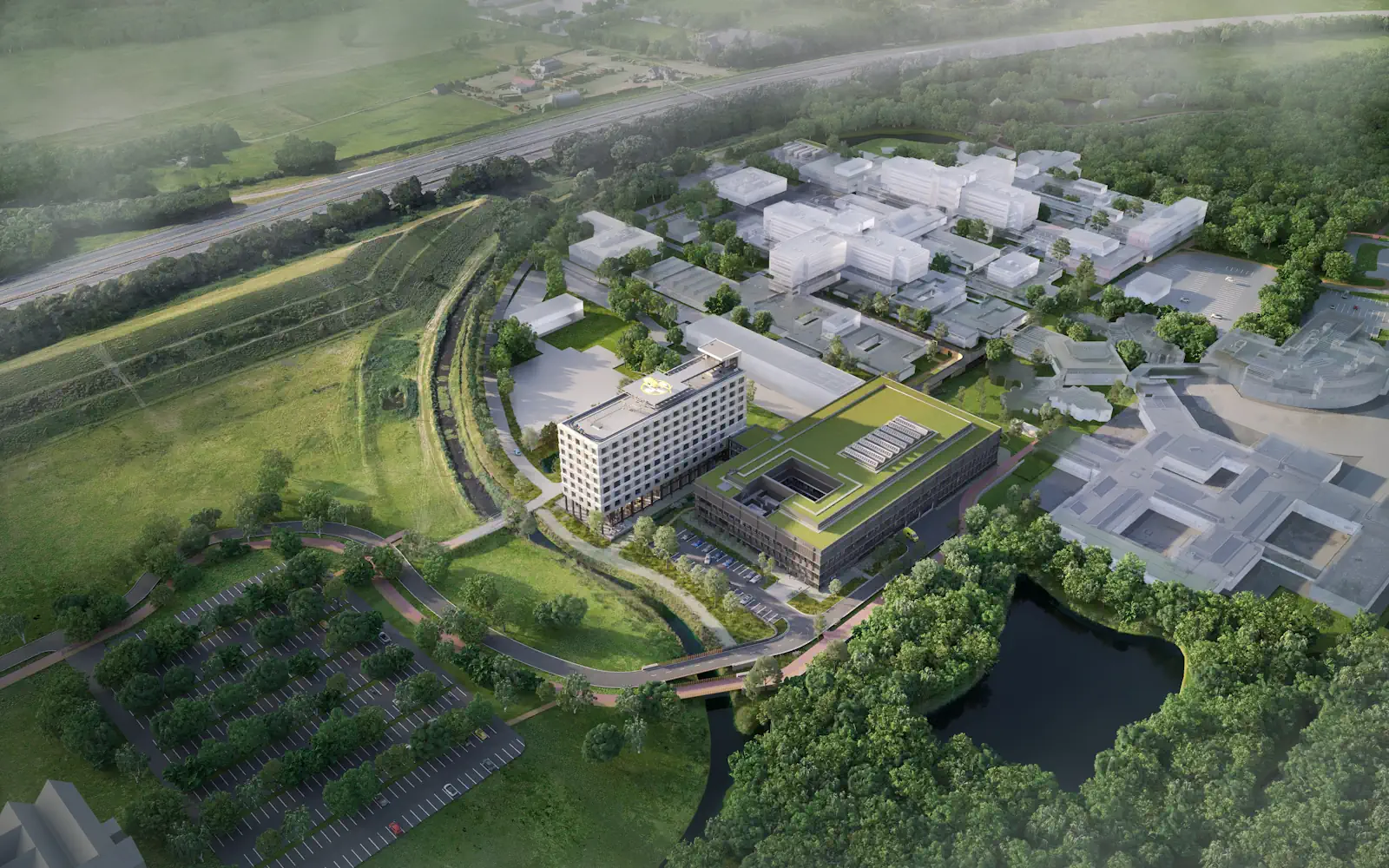 Impressie van acuut centrum en kliniek ETZ Elisabeth (beeld: Gortemaker Algra Feenstra)