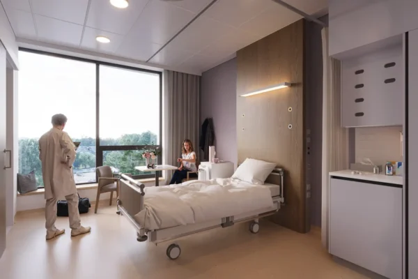 Eenpersoons patiëntkamer kliniek