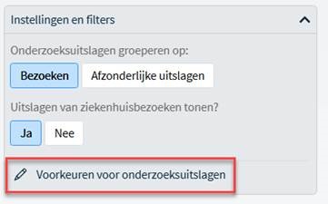 MijnETZ uitslagen menu